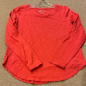 LOFT Vibrant mango  Long Sleeve Tee